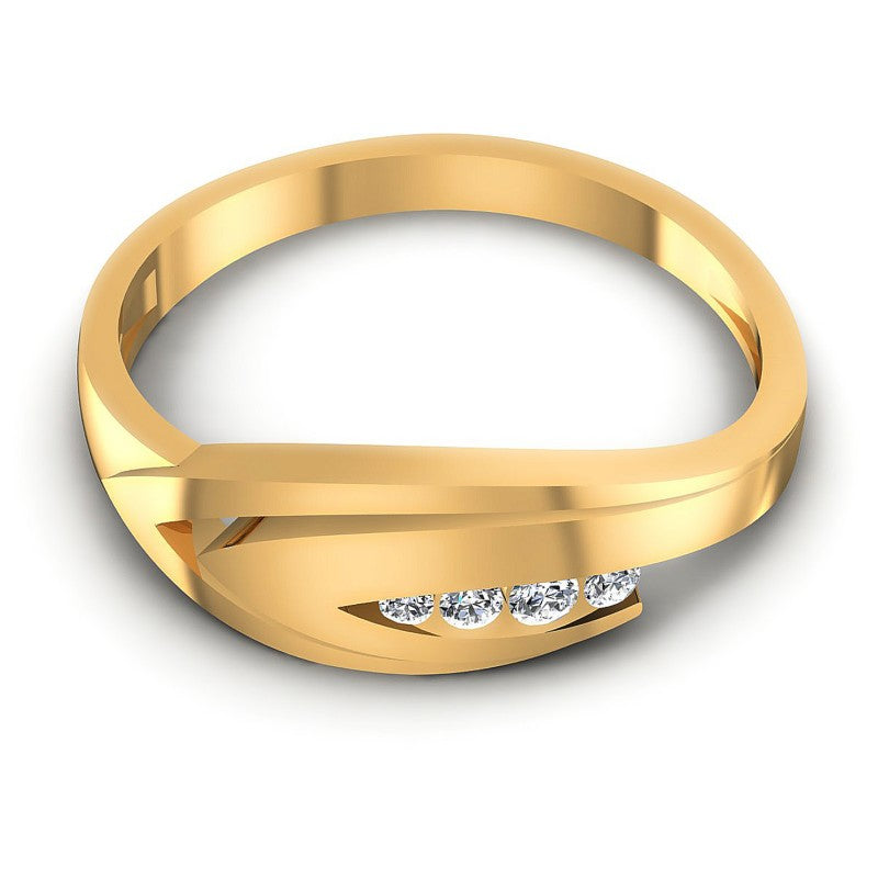 Round Diamonds 0.15CT Diamonds Wedding Band in 14KT Yellow Gold