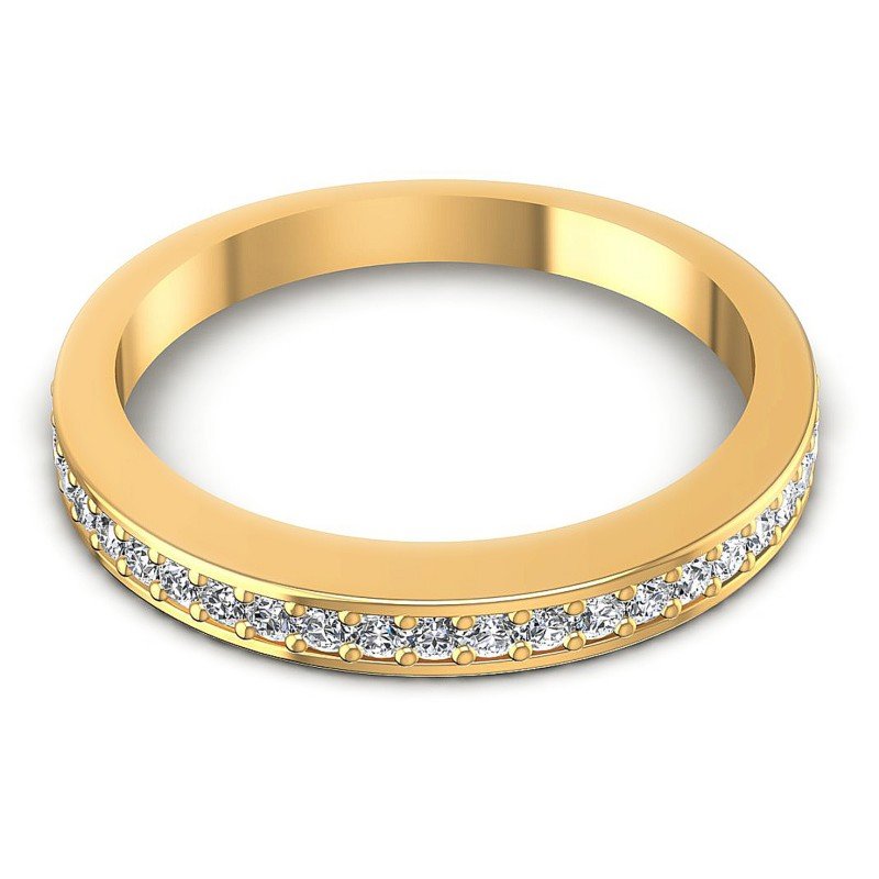Round Diamonds 0.30CT Diamonds Wedding Band in 14KT Yellow Gold