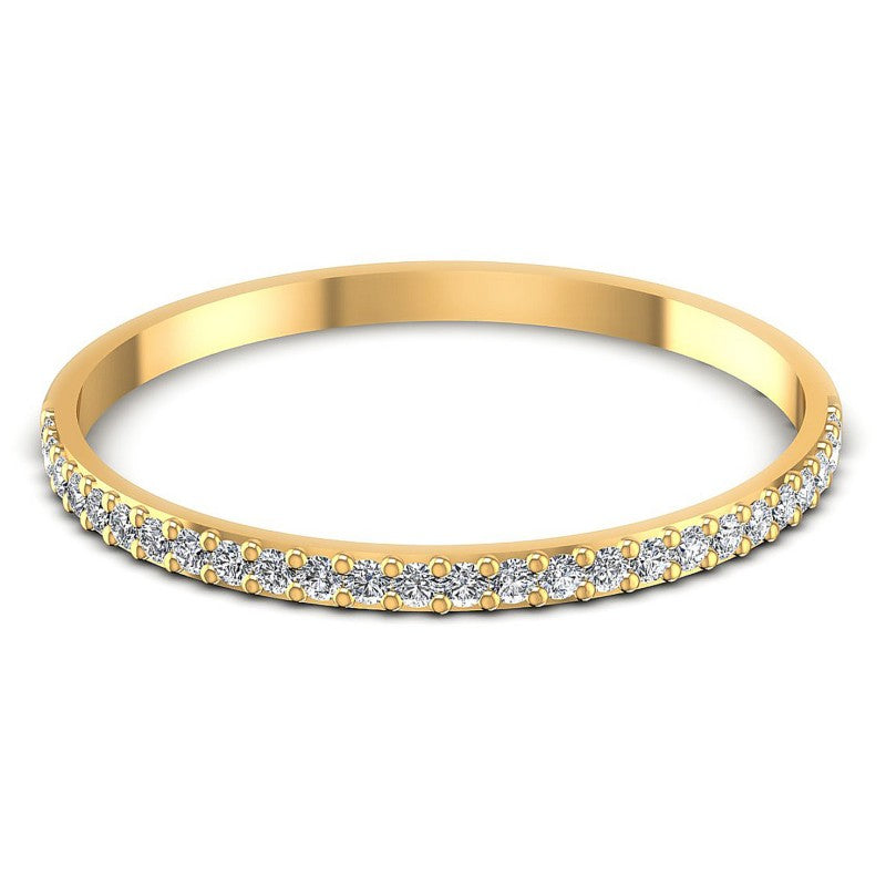 Round Diamonds 0.15CT Diamonds Wedding Band in 14KT Yellow Gold