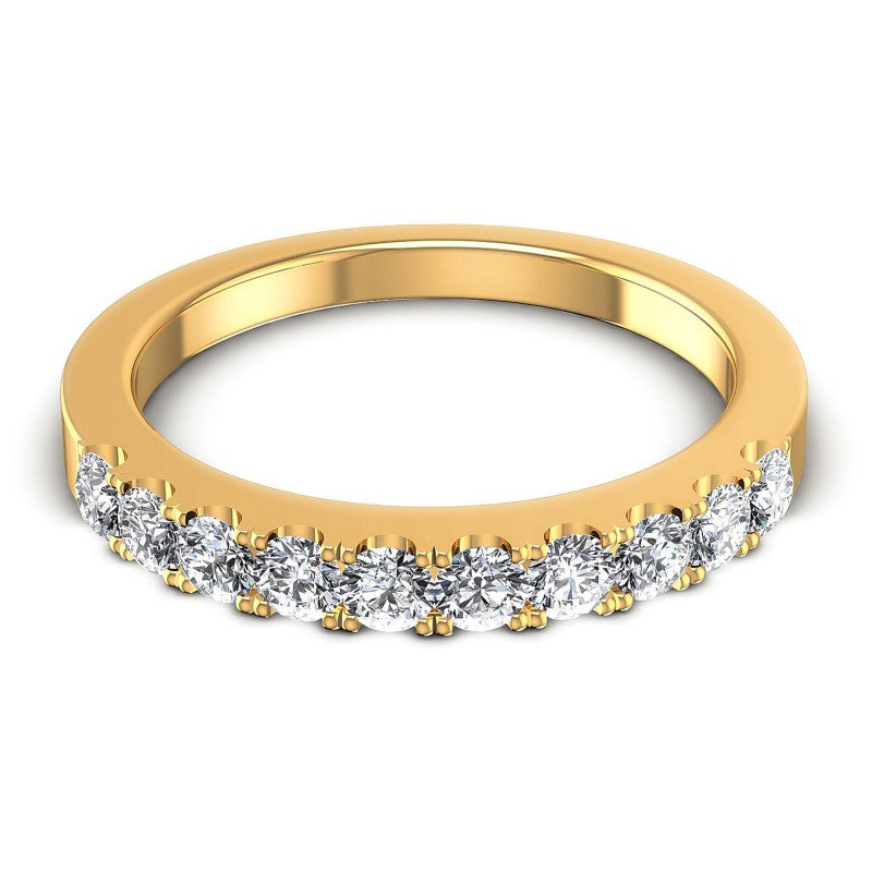 Round Diamonds 0.60CT Diamonds Wedding Band in 14KT Yellow Gold