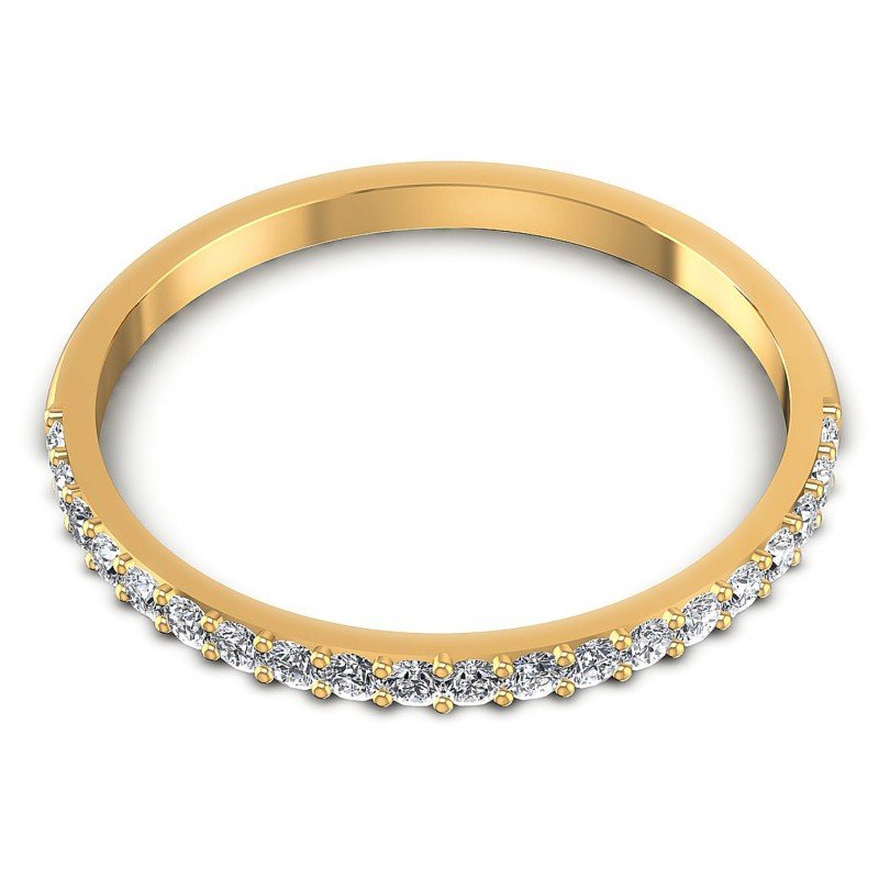Round Diamonds 0.25CT Diamonds Wedding Band in 14KT Yellow Gold