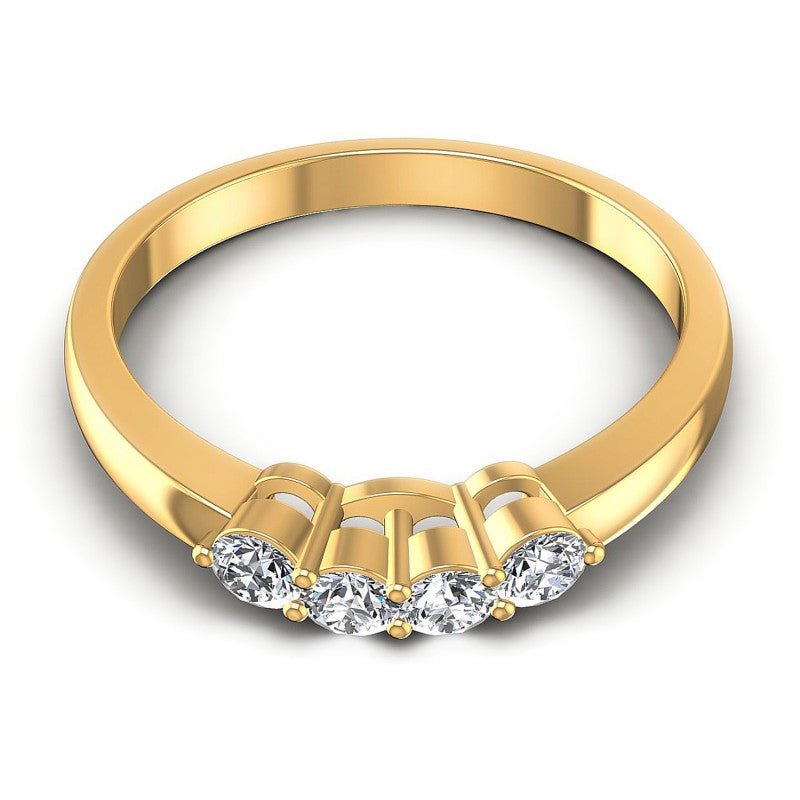 Round Diamonds 0.35CT Diamonds Wedding Band in 14KT Yellow Gold