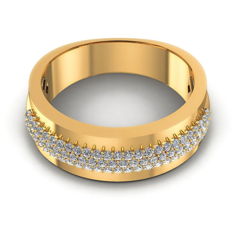 Round Diamonds 0.45CT Diamonds Wedding Band in 14KT Yellow Gold