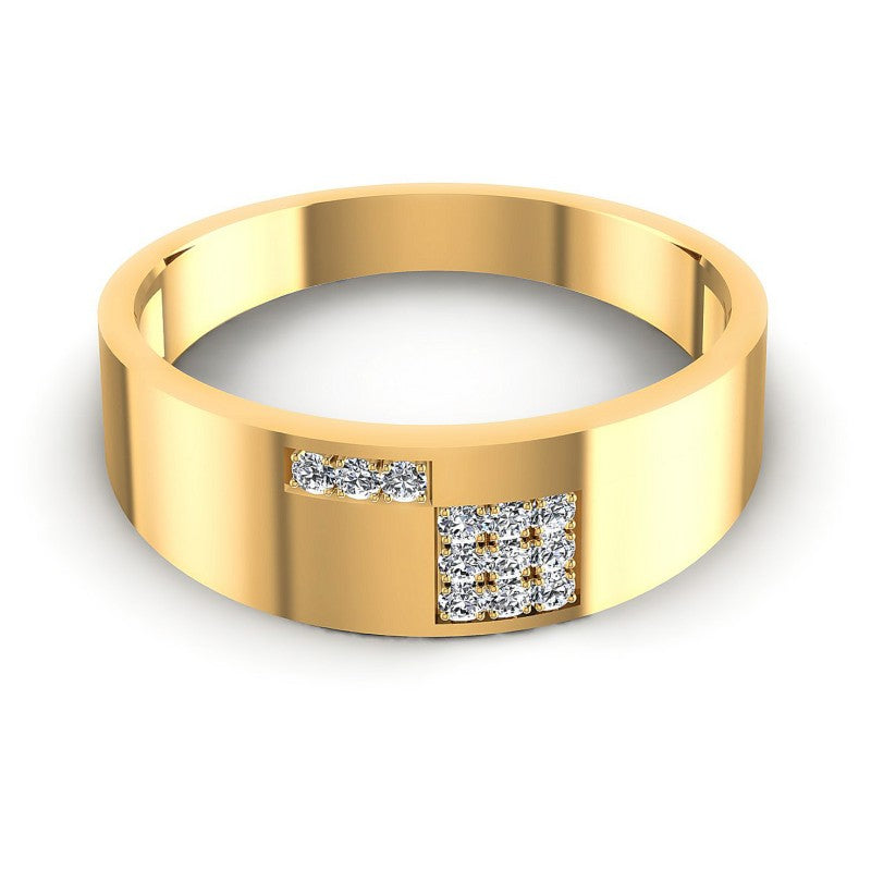 Round Diamonds 0.15CT Diamonds Wedding Band in 14KT Yellow Gold
