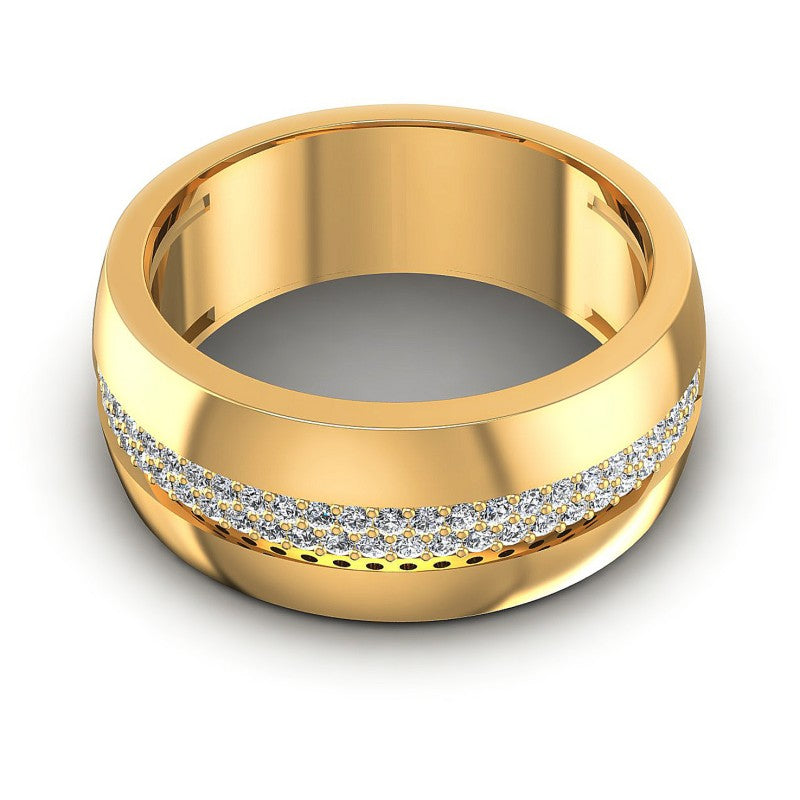 Round Diamonds 0.45CT Diamonds Wedding Band in 14KT Yellow Gold