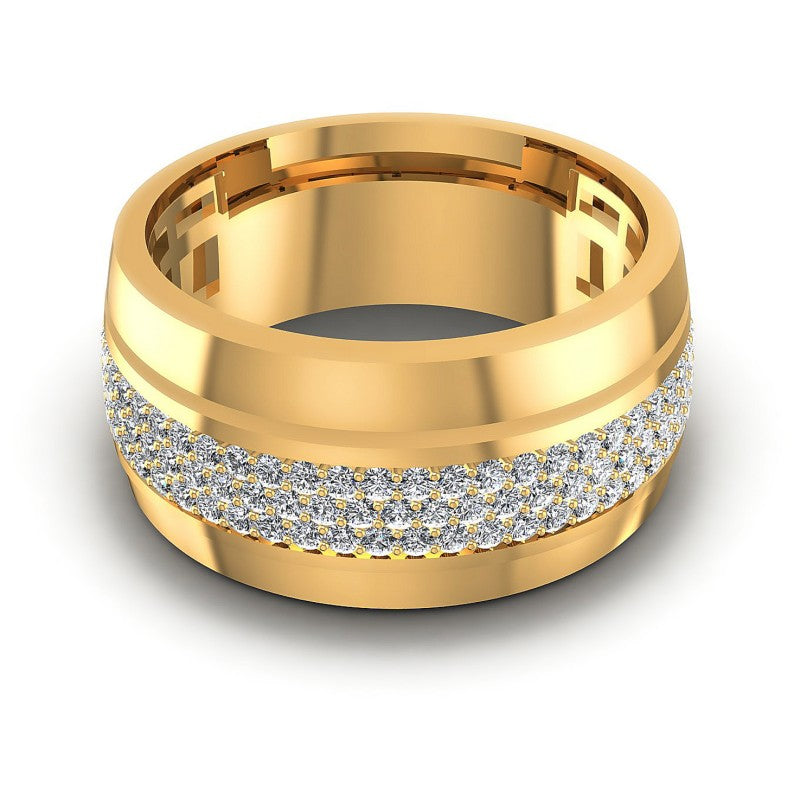 Round Diamonds 0.65CT Diamonds Wedding Band in 14KT Yellow Gold