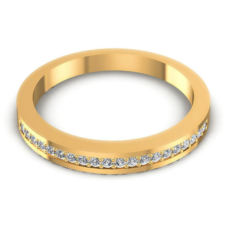 Round Diamonds 0.15CT Diamonds Wedding Band in 14KT Yellow Gold