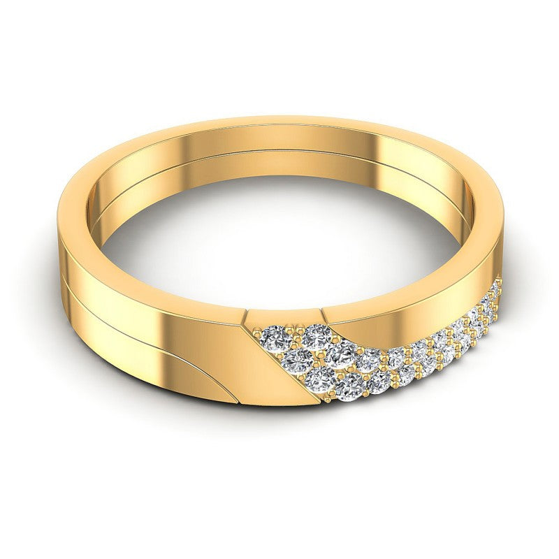 Round Diamonds 0.25CT Diamonds Wedding Band in 14KT Yellow Gold