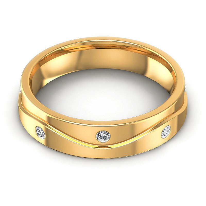 Round Diamonds 0.25CT Diamonds Wedding Band in 14KT Yellow Gold