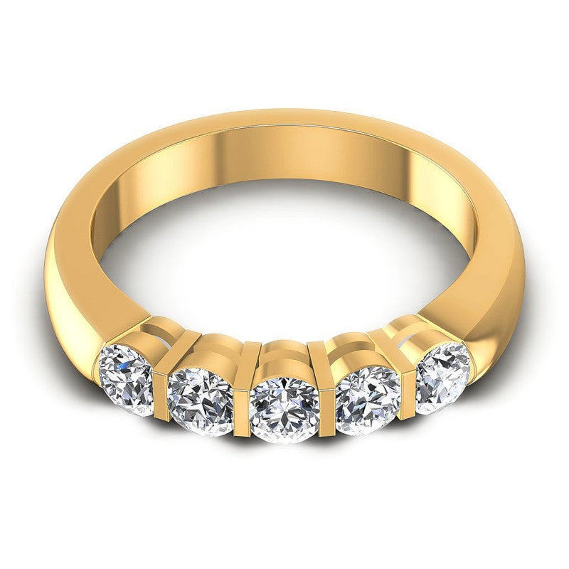 Round Diamonds 0.75CT Diamonds Wedding Band in 14KT Yellow Gold