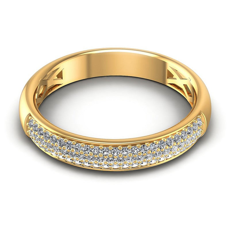 Round Diamonds 0.35CT Diamonds Wedding Band in 14KT Yellow Gold