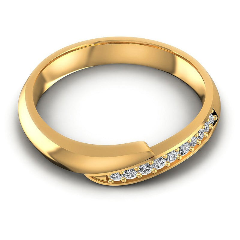 Round Diamonds 0.25CT Diamonds Wedding Band in 14KT Yellow Gold