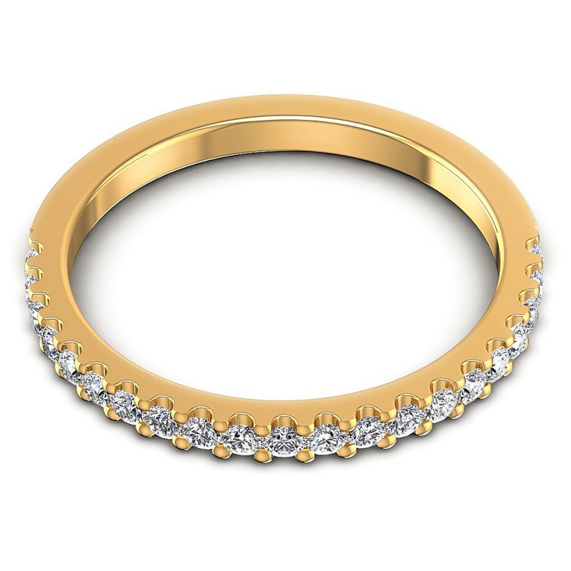 Round Diamonds 0.30CT Diamonds Wedding Band in 14KT Yellow Gold