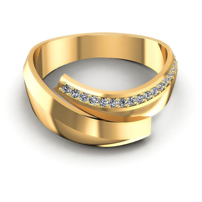 Round Diamonds 0.15CT Diamonds Wedding Band in 14KT Yellow Gold