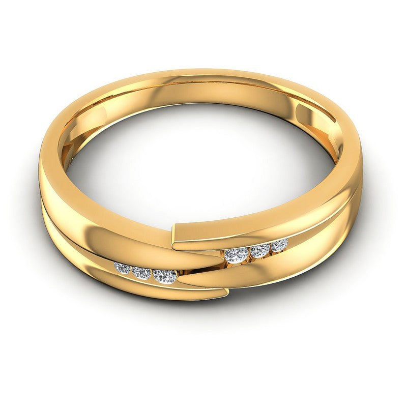 Round Diamonds 0.15CT Diamonds Wedding Band in 14KT Yellow Gold