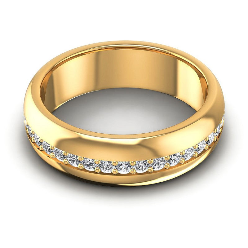 Round Diamonds 0.40CT Diamonds Wedding Band in 14KT Yellow Gold