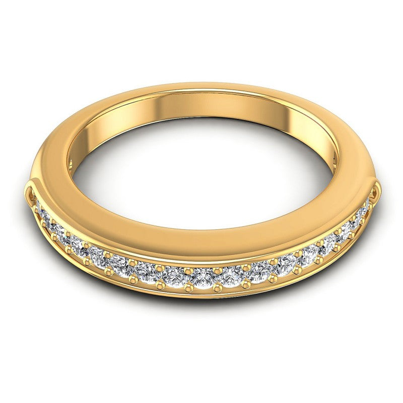 Round Diamonds 0.35CT Diamonds Wedding Band in 14KT Yellow Gold