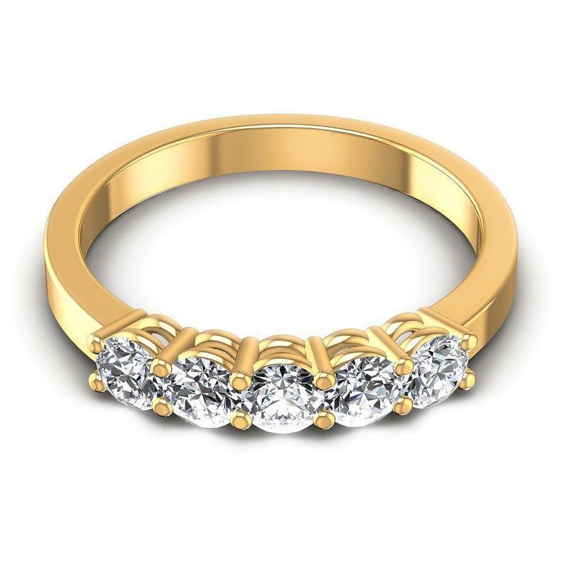 Round Diamonds 0.70CT Diamonds Wedding Band in 14KT Yellow Gold