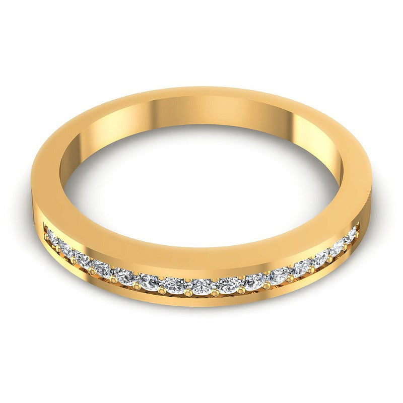 Round Diamonds 0.20CT Diamonds Wedding Band in 14KT Yellow Gold