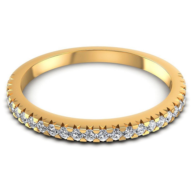 Round Diamonds 0.30CT Diamonds Wedding Band in 14KT Yellow Gold