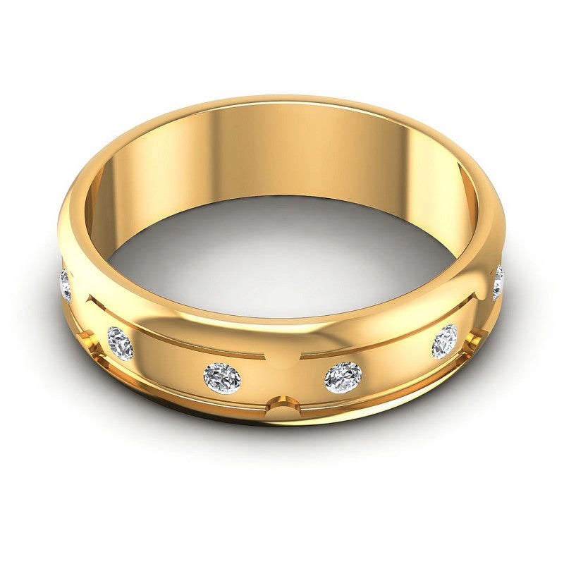 Round Diamonds 0.40CT Diamonds Wedding Band in 14KT Yellow Gold