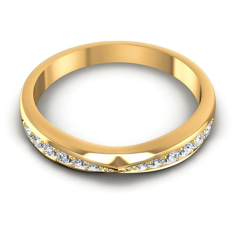 Round Diamonds 0.30CT Diamonds Wedding Band in 14KT Yellow Gold