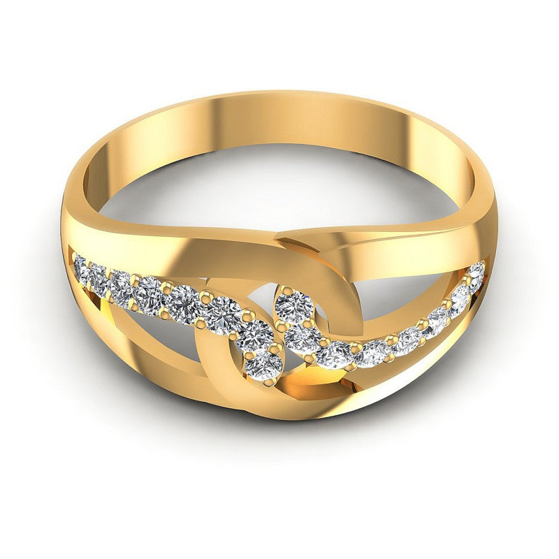 Round Diamonds 0.35CT Diamonds Wedding Band in 14KT Yellow Gold