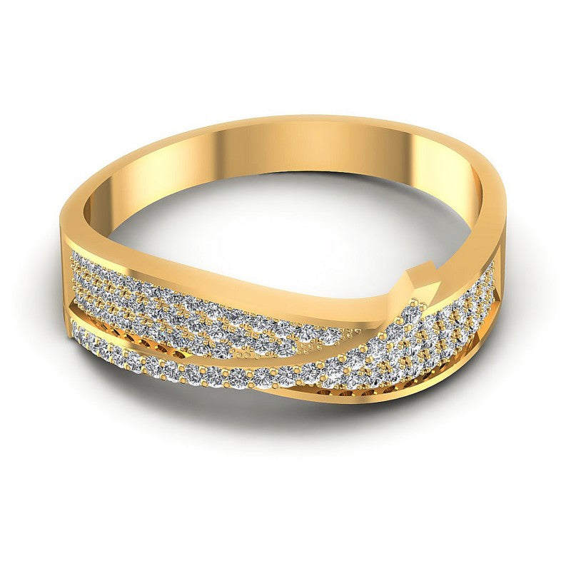 Round Diamonds 0.50CT Diamonds Wedding Band in 14KT Yellow Gold