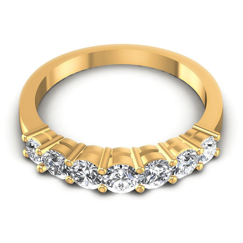 Round Diamonds 0.90CT Diamonds Wedding Band in 14KT Yellow Gold