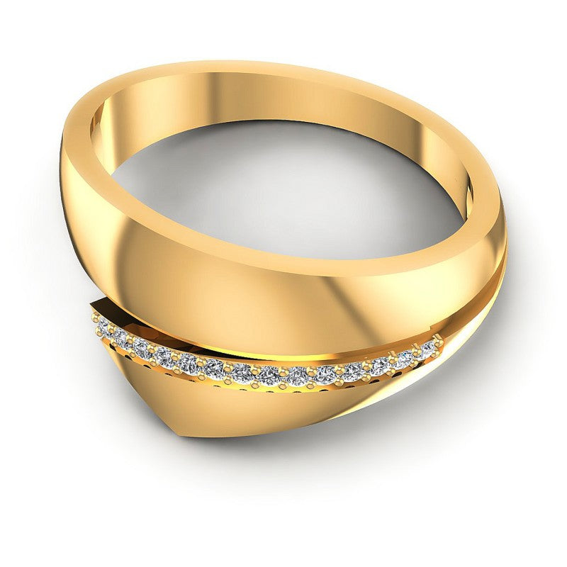 Round Diamonds 0.15CT Diamonds Wedding Band in 14KT Yellow Gold
