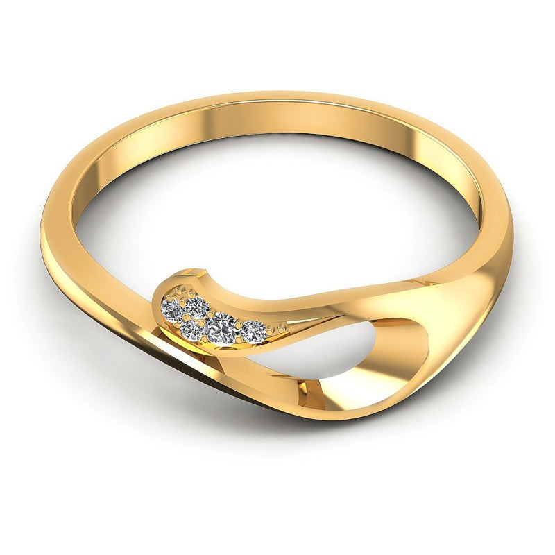 Round Diamonds 0.15CT Diamonds Wedding Band in 14KT Yellow Gold
