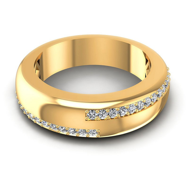 Round Diamonds 0.35CT Diamonds Wedding Band in 14KT Yellow Gold