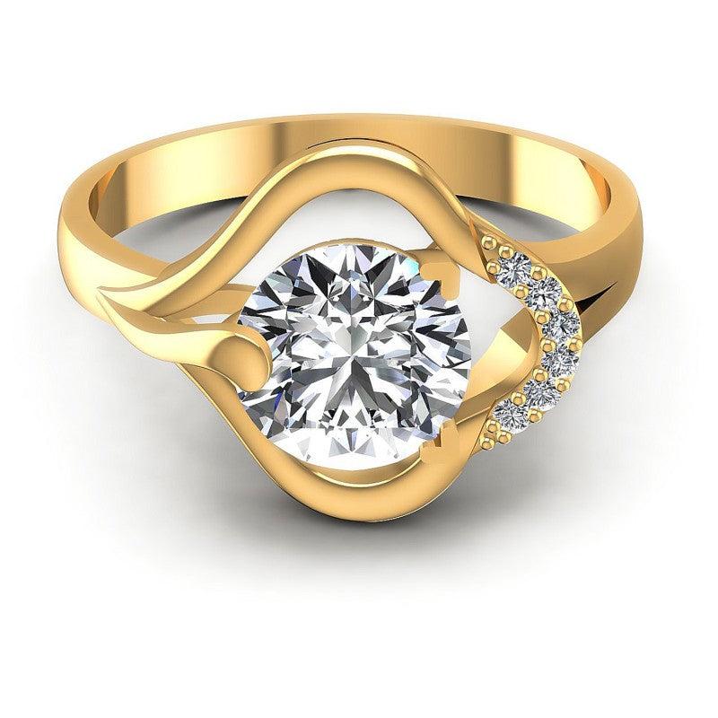 Round Diamonds 0.40CT Engagement Ring in 14KT Yellow Gold
