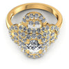 Round Diamonds 1.50CT Halo Ring in 14KT Yellow Gold