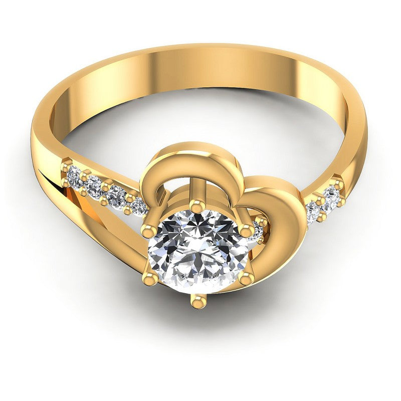 Round Diamonds 0.55CT Engagement Ring in 14KT Yellow Gold