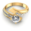 Round Diamonds 0.85CT Engagement Ring in 14KT Yellow Gold
