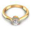 Round and Oval Diamonds 0.45CT Halo Ring in 14KT Yellow Gold