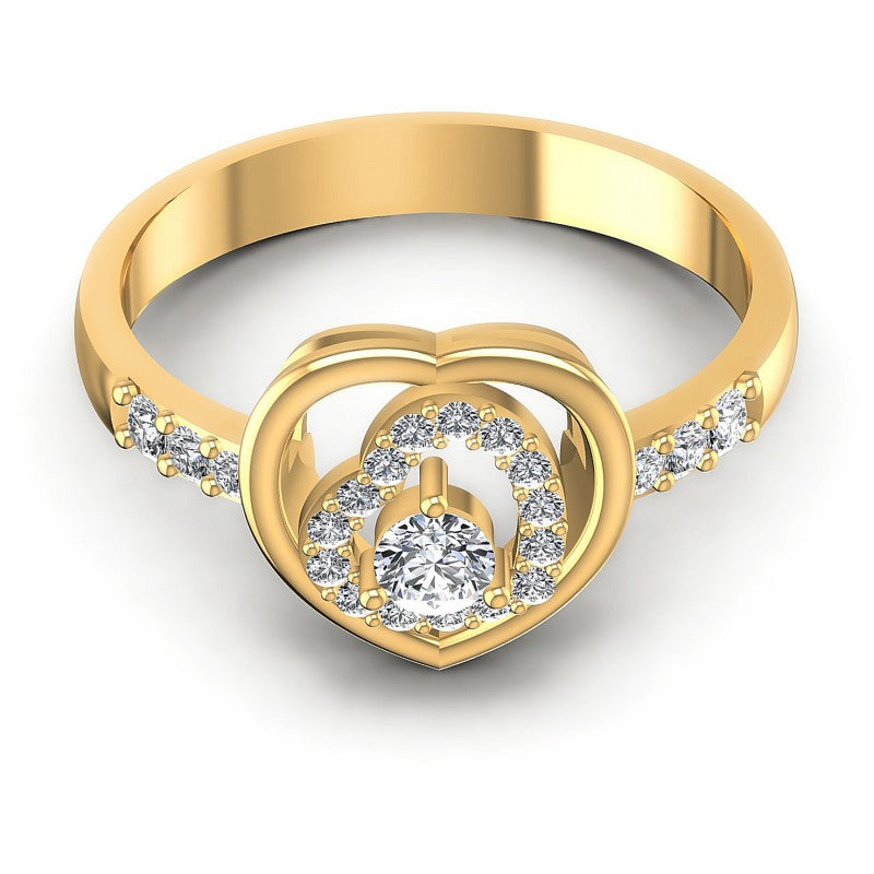 Round Diamonds 0.35CT Fashion Ring in 14KT Yellow Gold