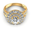 Round Diamonds 1.60CT Halo Ring in 14KT Yellow Gold