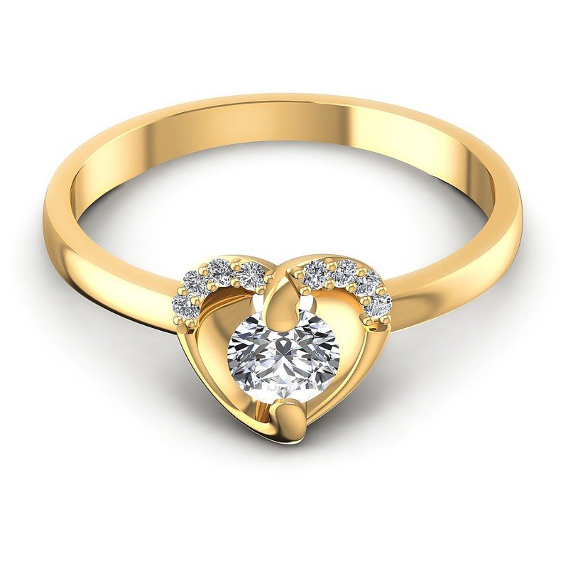 Round Diamonds 0.35CT Fashion Ring in 14KT Yellow Gold