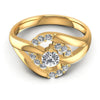 Round Diamonds 0.50CT Fashion Ring in 14KT Yellow Gold