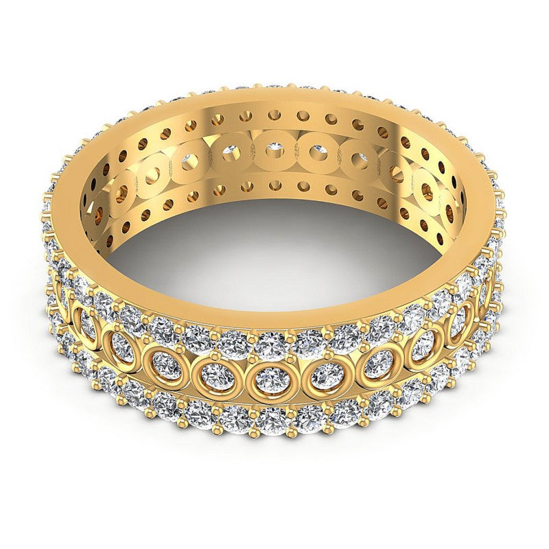 Round Diamonds 1.35CT Eternity Ring in 14KT Yellow Gold