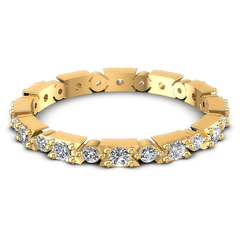 Round Diamonds 0.45CT Eternity Ring in 14KT Yellow Gold