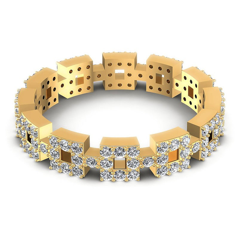 Round Diamonds 0.65CT Eternity Ring in 14KT Yellow Gold