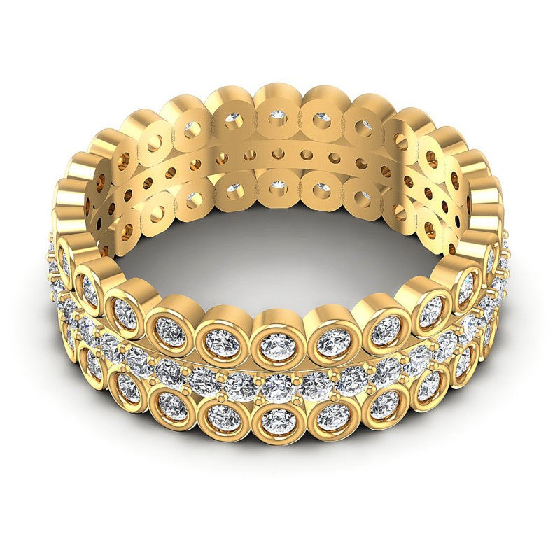 Round Diamonds 1.10CT Eternity Ring in 14KT Yellow Gold
