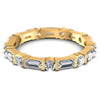 Baguette and Round Diamonds 1.55CT Eternity Ring in 14KT Yellow Gold