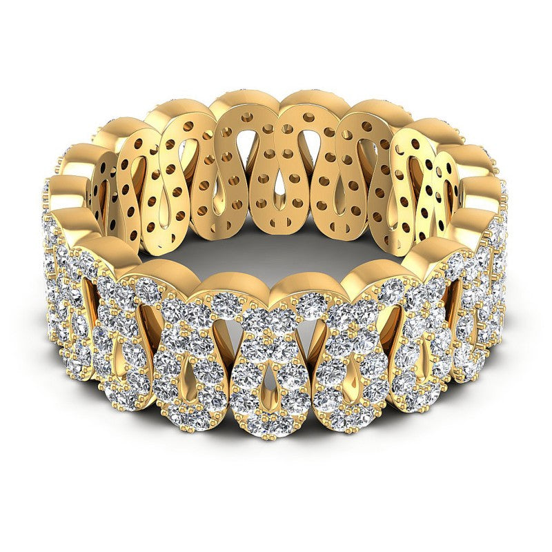 Round Diamonds 1.55CT Eternity Ring in 14KT Yellow Gold