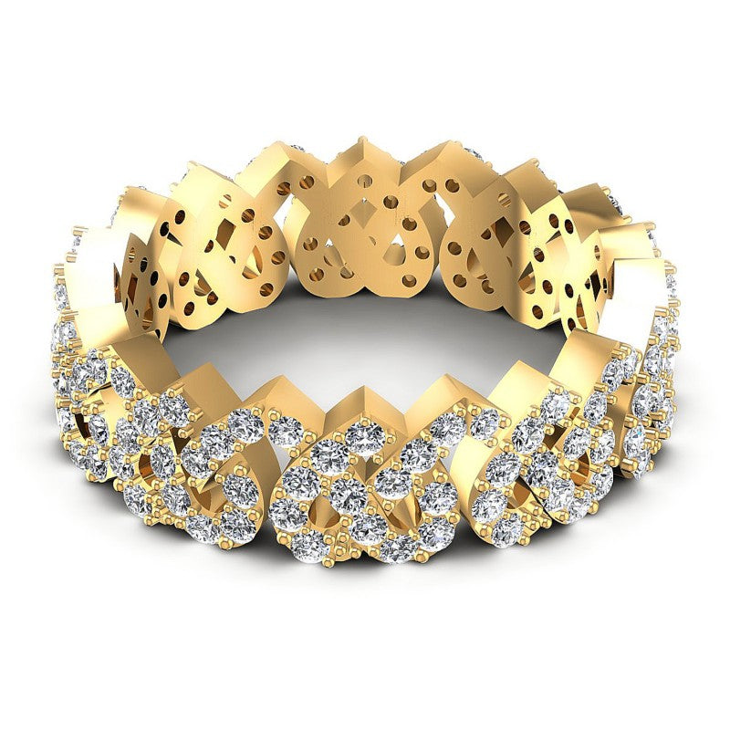 Round Diamonds 0.90CT Eternity Ring in 14KT Yellow Gold