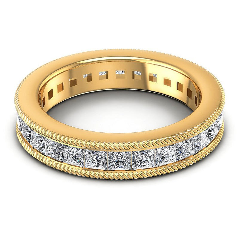 Princess Diamonds 2.75CT Eternity Ring in 14KT Yellow Gold