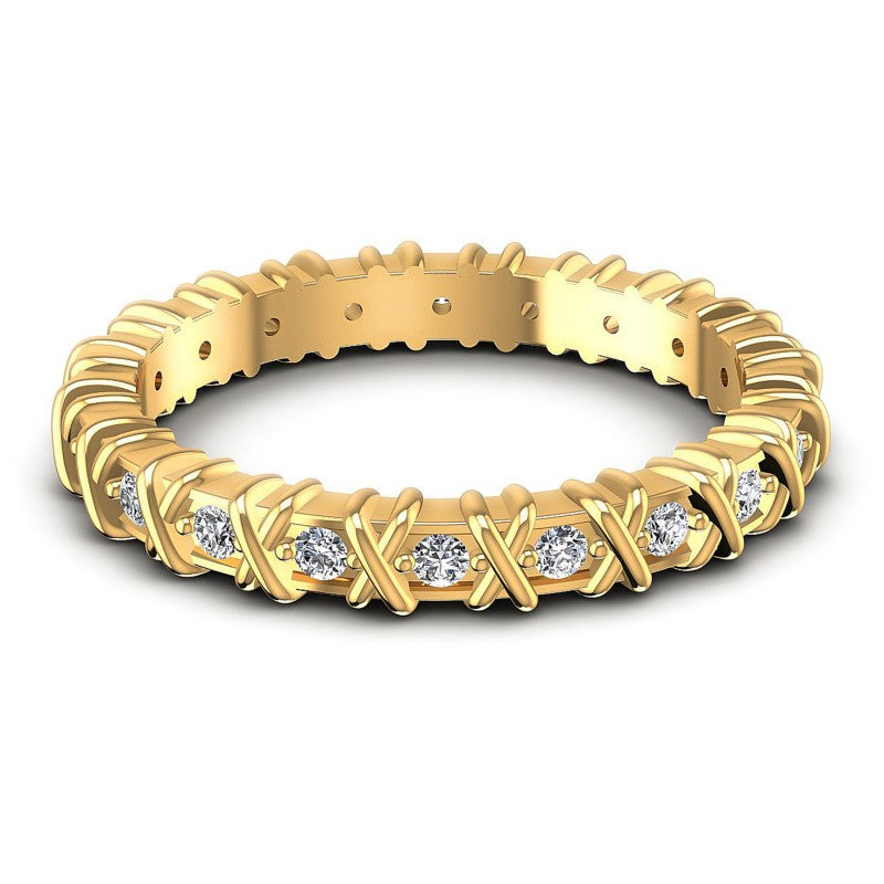 Round Diamonds 0.25CT Eternity Ring in 14KT Yellow Gold